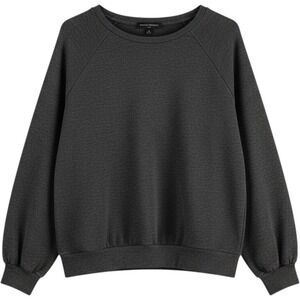 Banana Republic Womens Charcoal Gray Raglan Puff Sleeve Knit Top Medium